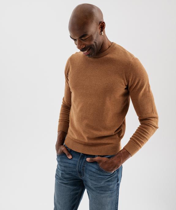 Pull à col rond en coton homme vue1 - GEMO (HOMME) - GEMO