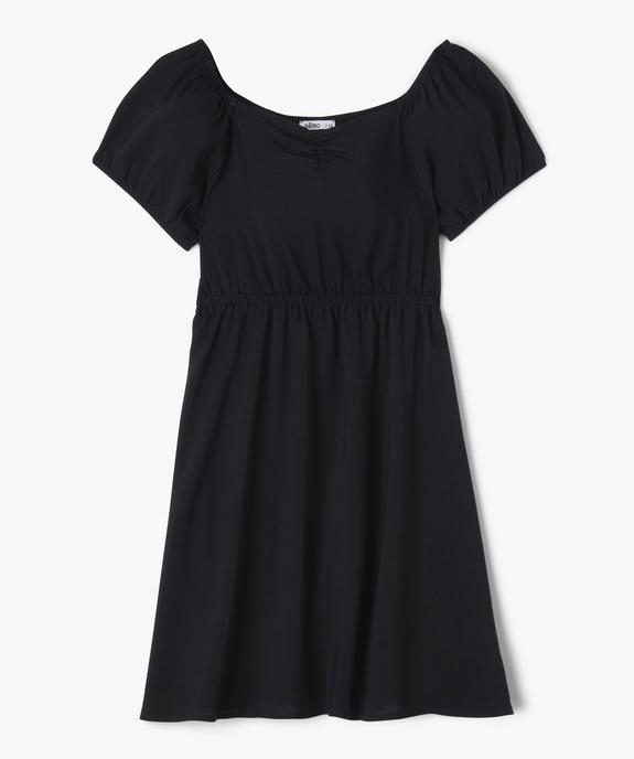 Robe à manches courtes avec col modulable fille vue1 - GEMO 4G FILLE - GEMO