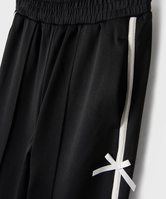 Pantalon de jogging avec petits noeuds sur le côté fille vue3 - GEMO (JUNIOR) - GEMO