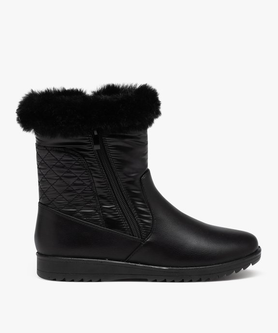 Boots femme confort à col fourré avec effet matelassé vue1 - GEMO (CONFORT) - GEMO