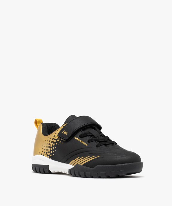 Chaussures de football bicolores avec fermeture scratch garçon vue2 - ATHLETIC - GEMO