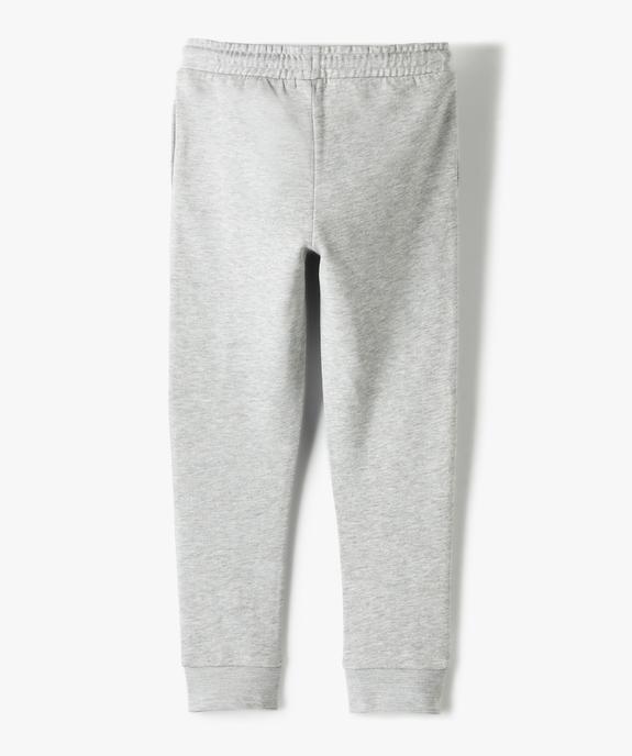 Jogging garçon chiné avec empiècements renforcés aux genoux vue3 - GEMO (ENFANT) - GEMO