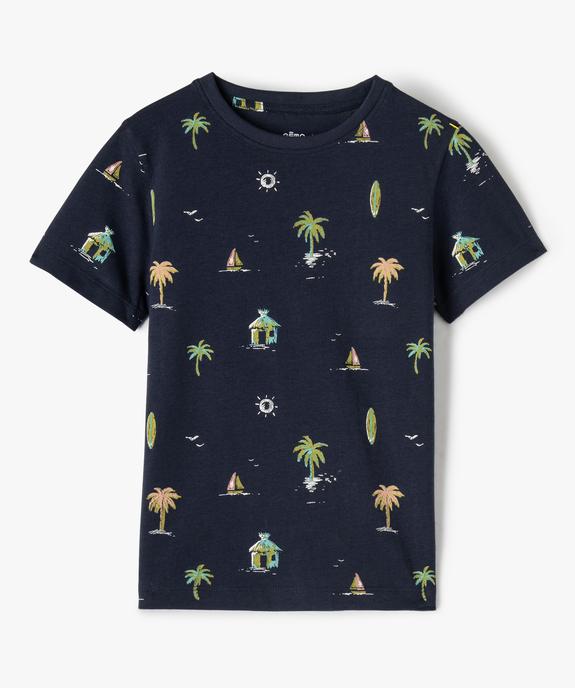 Tee-shirt garçon imprimé océan à manches courtes vue1 - GEMO (ENFANT) - GEMO