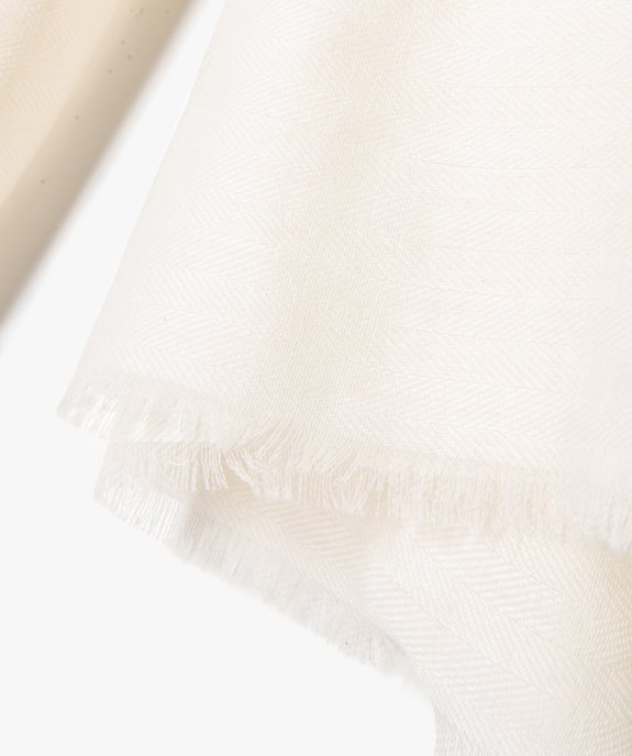 Foulard femme uni et léger en polyester recyclé vue2 - GEMO 4G FEMME - GEMO
