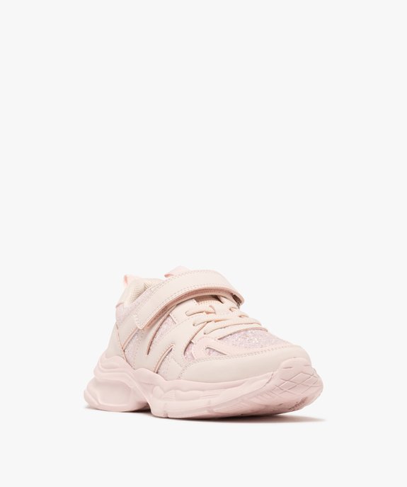 Baskets basses dad shoes à paillettes fille vue2 - LOVELY WINGS GEMO FOR GOOD - GEMO