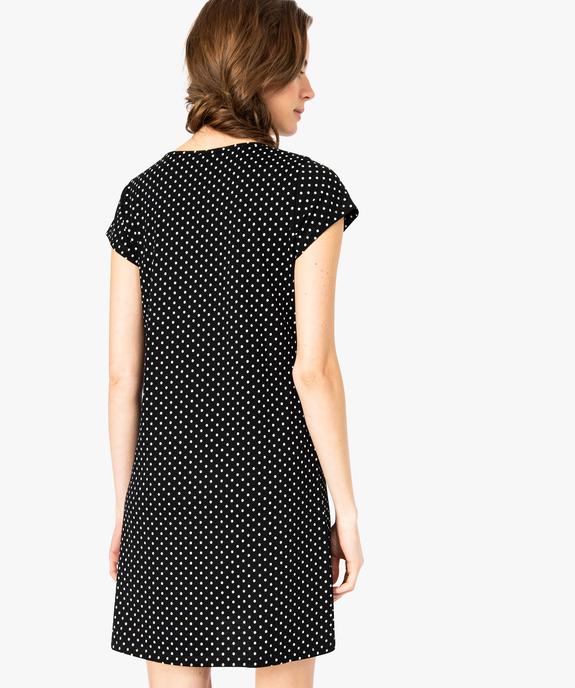 Chemise de nuit imprimée à manches courtes femme vue3 - GEMO 4G FEMME - GEMO
