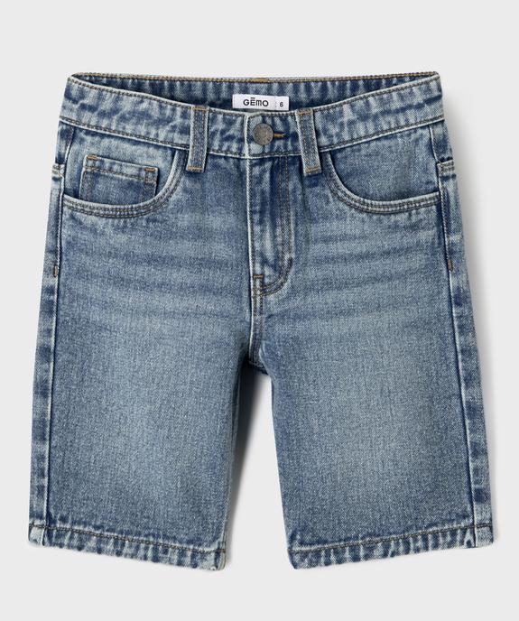 Short en jean coupe Skater avec taille ajustable garçon vue2 - GEMO (ENFANT) - GEMO