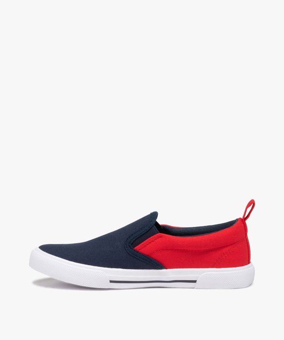Slip-on garçon en toile bicolore avec col élastiqué vue3 - GEMO (ENFANT) - GEMO