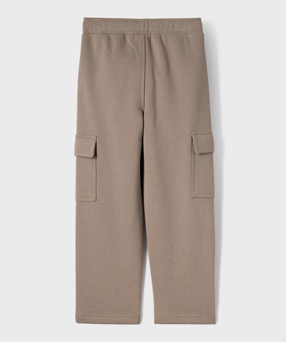 Pantalon de jogging chaud avec poches à rabat garçon vue3 - GEMO (ENFANT) - GEMO