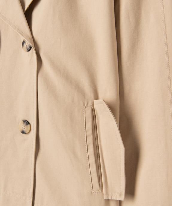 Veste large esprit trench fille vue3 - GEMO (JUNIOR) - GEMO
