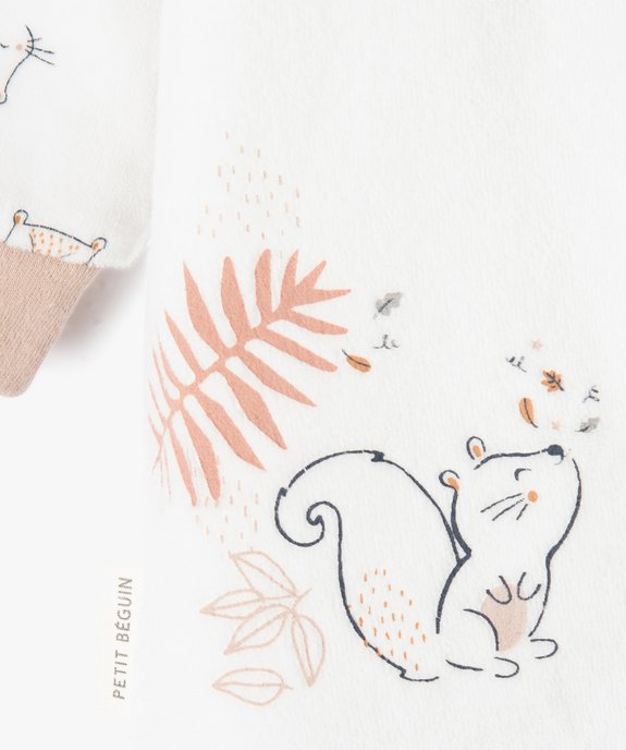 Pyjama en velours avec ouverture zippée devant bébé - Petit Béguin  vue2 - PETIT BEGUIN - GEMO