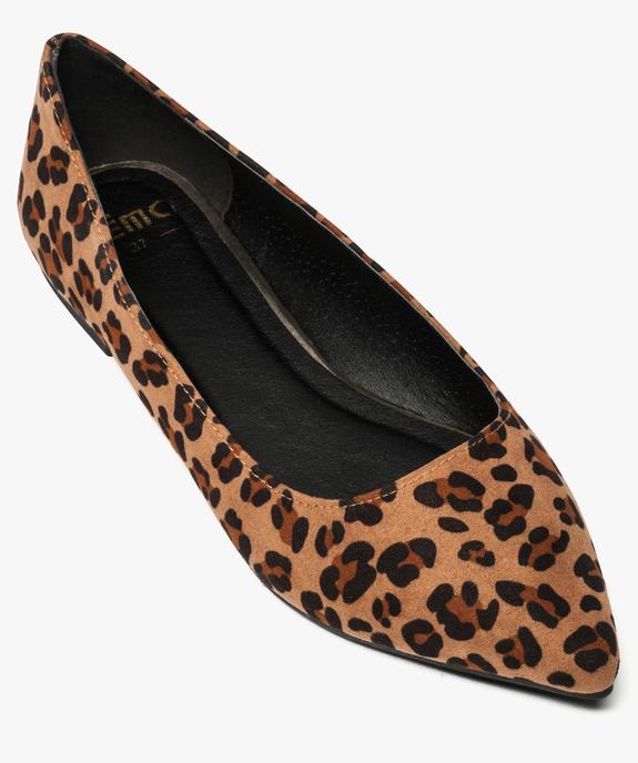 Ballerines femme à bout pointu motif léopard vue5 - GEMO(URBAIN) - GEMO