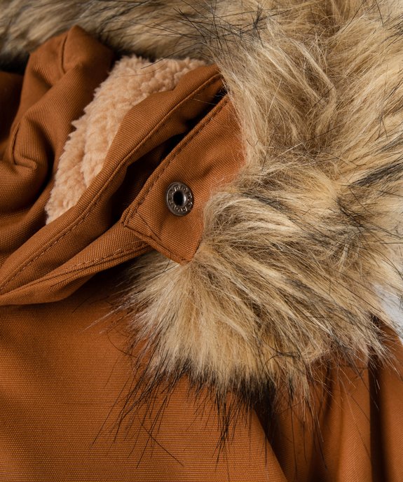 Parka déperlante avec doublure chaude et capuche garçon vue3 - GEMO 4G GARCON - GEMO