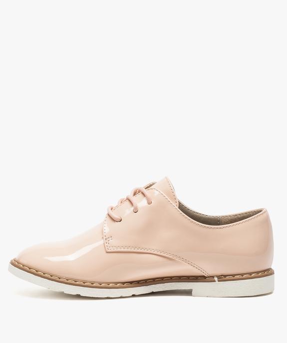 Derbies fille vernis à semelle blanche vue3 - GEMO (ENFANT) - GEMO