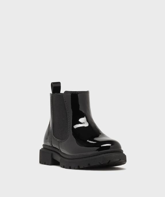 Boots Chelsea vernies à imprimé animal fille vue2 - LOVELY WINGS GEMO FOR GOOD - GEMO