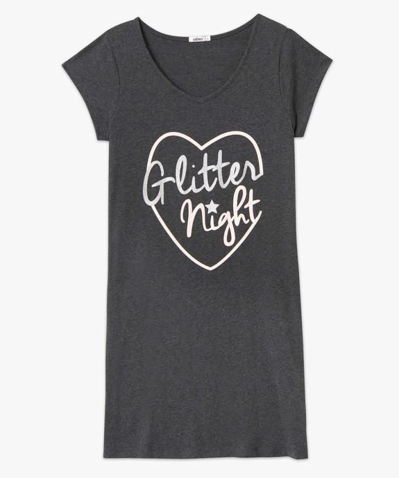 Chemise de nuit femme à manches courtes et col V vue4 - GEMO(HOMWR FEM) - GEMO