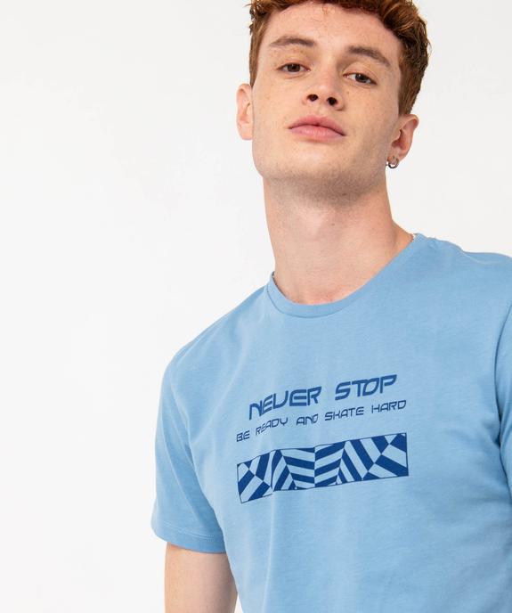 Tee-shirt à manches courtes à motif graphique homme vue2 - GEMO (HOMME) - GEMO