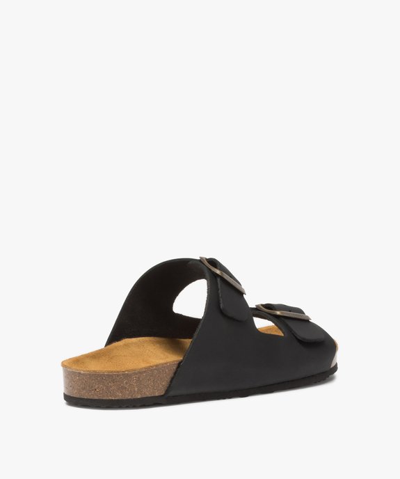Mules homme dessus cuir larges brides à boucle vue4 - GEMO (CASUAL) - GEMO