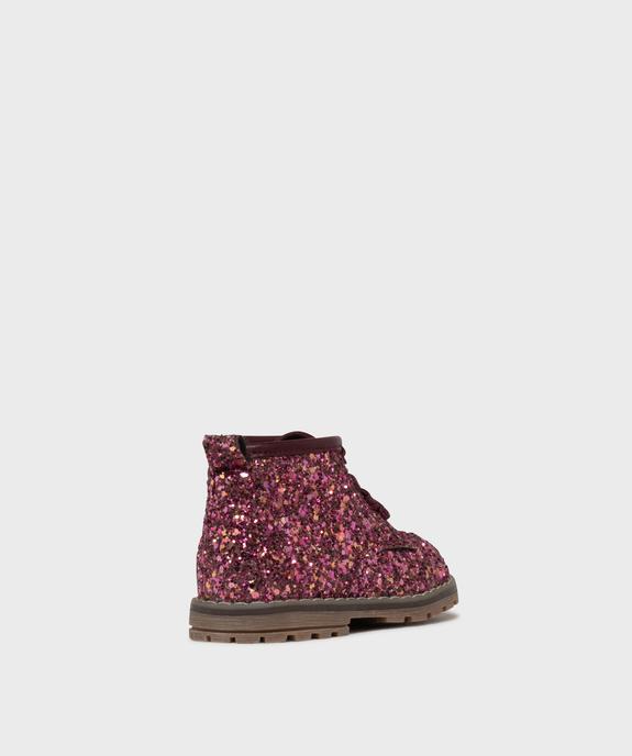 Boots à paillettes avec double fermeture bébé fille - Lovely Wings vue4 - LOVELY WINGS - GEMO