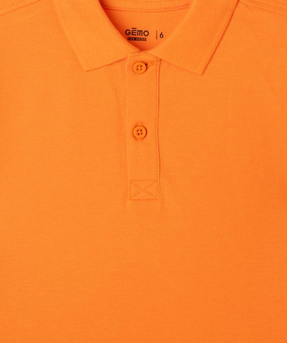 Polo classique manches courtes garçon vue5 - GEMO (ENFANT) - GEMO