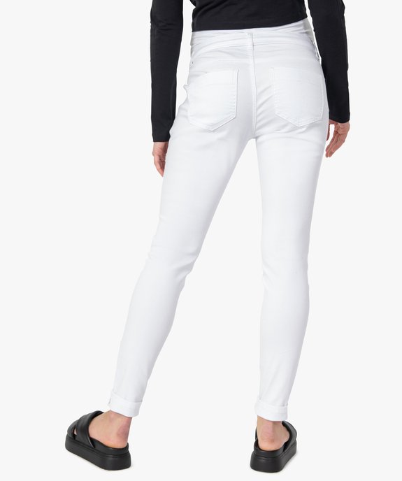 Jean de grossesse slim 4 poches avec bandeau jersey vue3 - GEMO (MATER) - GEMO