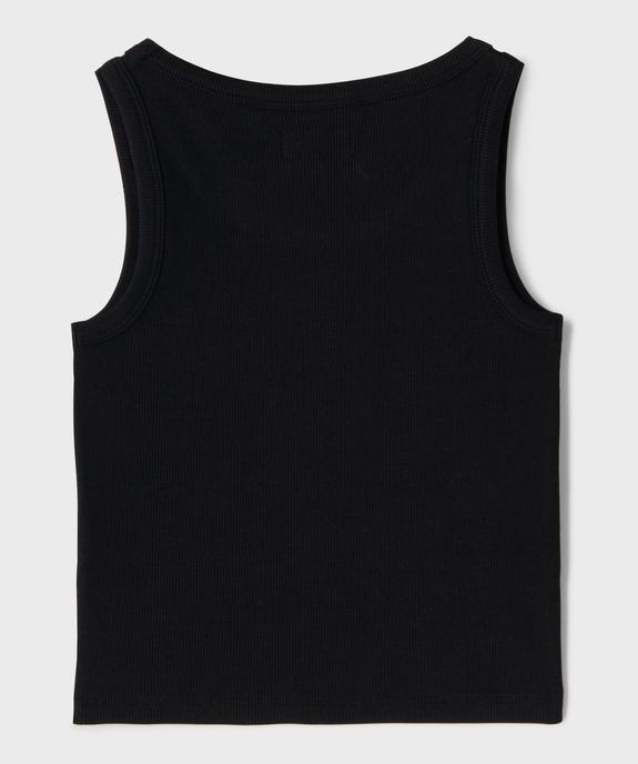 Débardeur court en maille côtelée fille vue3 - GEMO 4G FILLE - GEMO