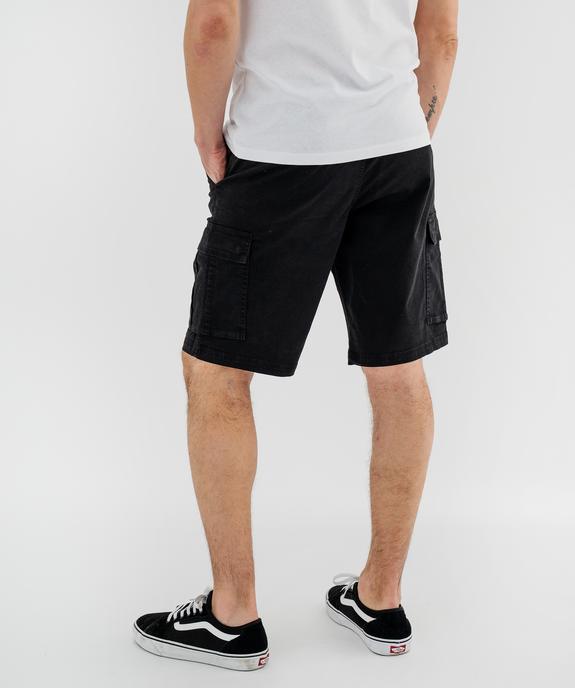 Bermuda cargo coupe regular en twill de coton stretch homme vue4 - GEMO 4G HOMME - GEMO