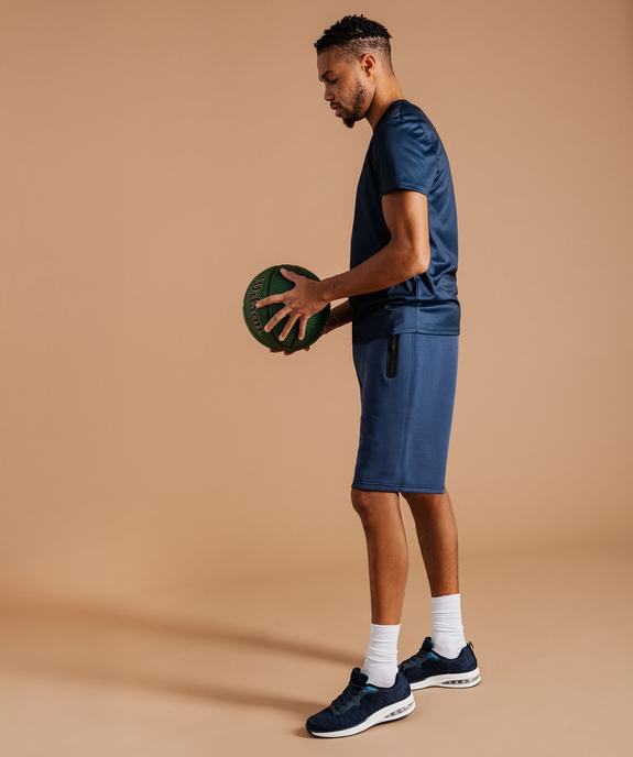 Bermuda de sport avec poches zippées homme vue6 - GEMO (HOMME) - GEMO