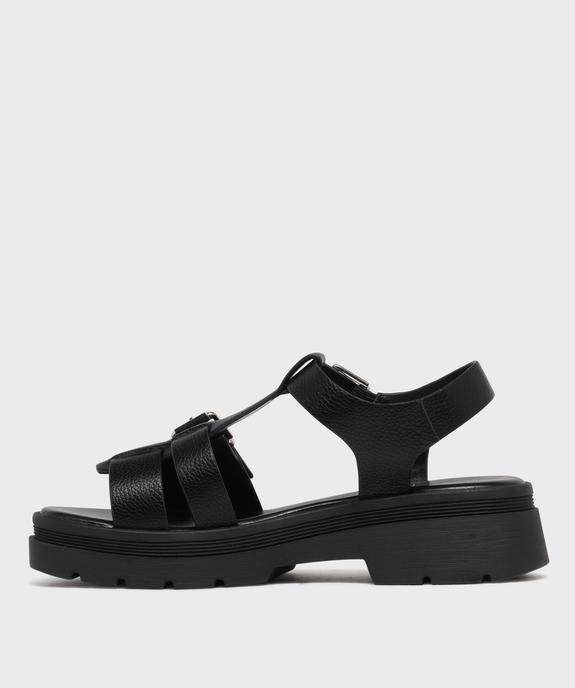 Sandales à brides sur semelle crantée femme - 5 Miles vue3 - 5 MILES - GEMO