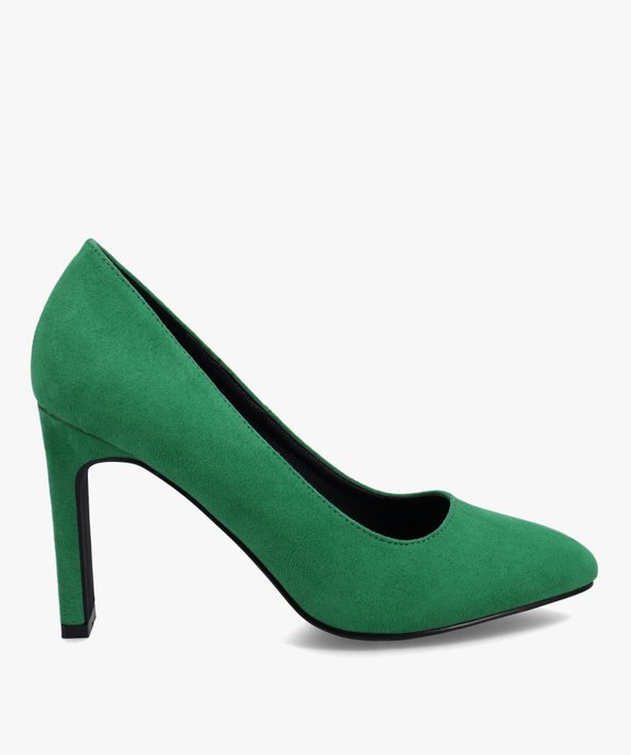 Escarpins femme à talon fin et dessus en suédine unie vue1 - GEMO(URBAIN) - GEMO