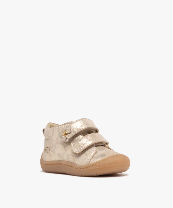 Chaussures premiers pas en cuir à scratch bébé fille - Na! vue2 - NA! GEMO FOR GOOD - GEMO
