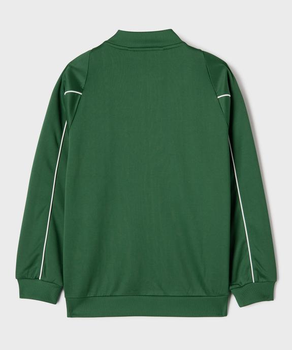 Sweat de sport zippé avec broderie poitrine garçon vue3 - GEMO (JUNIOR) - GEMO