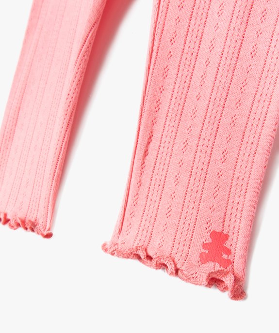 Legging bébé fille ajouré avec volants - LuluCastagnette vue2 - LULUCASTAGNETTE - GEMO