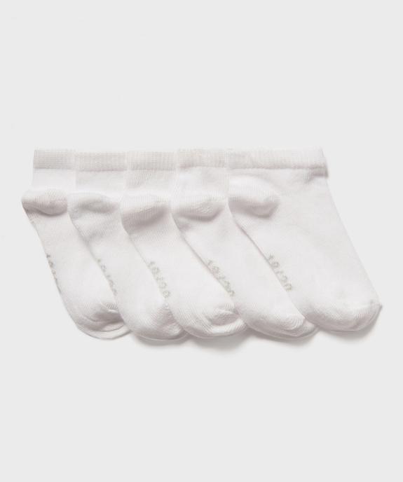 Chaussettes ultra courtes unies bébé (lot de 5) vue1 - GEMO 4G BEBE - GEMO