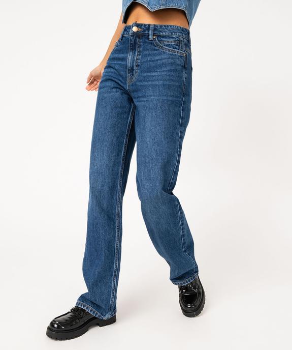 Jean Straight taille haute femme vue2 - GEMO 4G FEMME - GEMO