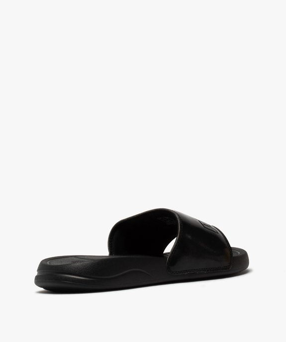 Mules de piscine femme unies à bandeau verni - Puma vue4 - PUMA - GEMO