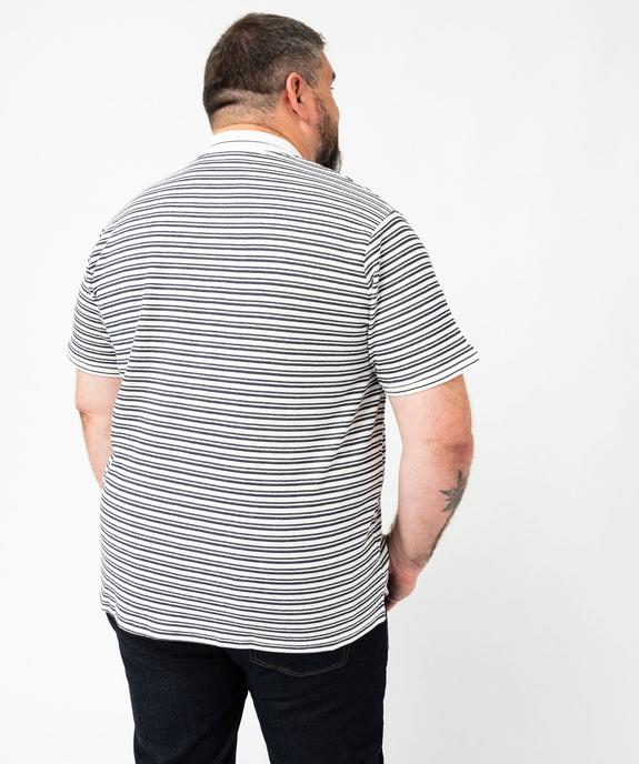 Polo à manches courtes rayé homme vue7 - GEMO (HOMME) - GEMO