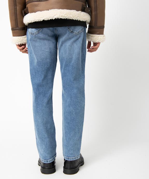 Jean homme coupe Straight au coloris délavé vue3 - GEMO (HOMME) - GEMO