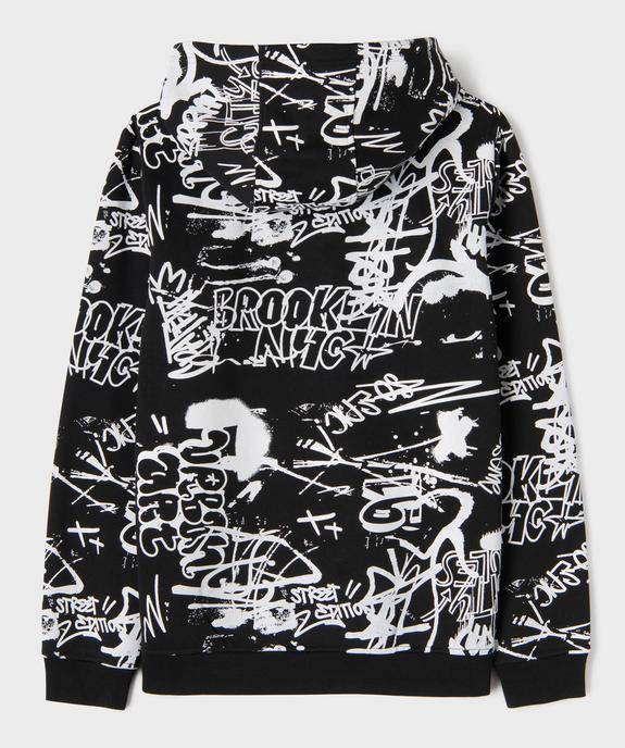 Sweat à capuche à motifs graffiti garçon vue3 - GEMO 4G GARCON - GEMO
