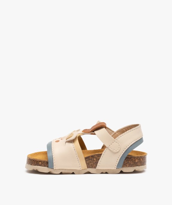 Sandales bébé garçon dessus cuir motif ourson – NA! vue3 - NA! - GEMO
