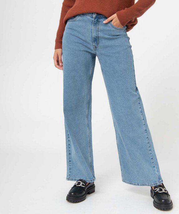 Jean femme « wide leg » taille haute vue1 - GEMO(FEMME PAP) - GEMO