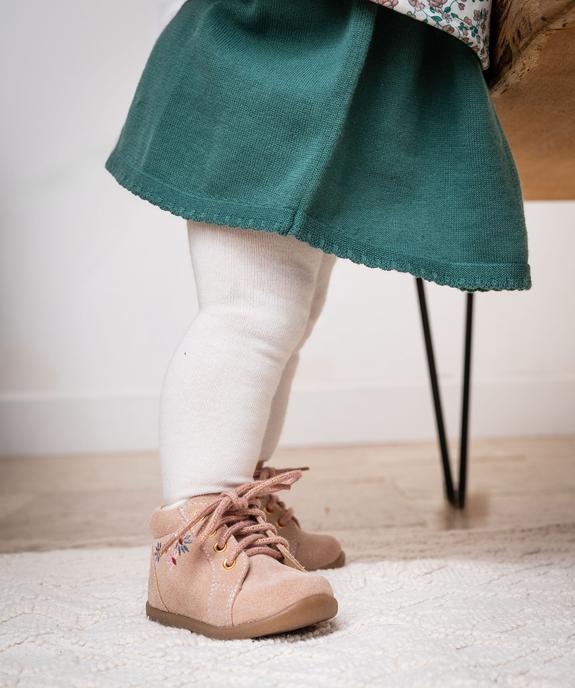 Ensemble 2 pièces bébé fille robe en maille et collants vue6 - GEMO 4G BEBE - GEMO