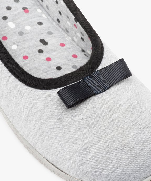Chaussons femme ballerines en jersey à bord contrastant vue6 - GEMO(HOMWR FEM) - GEMO