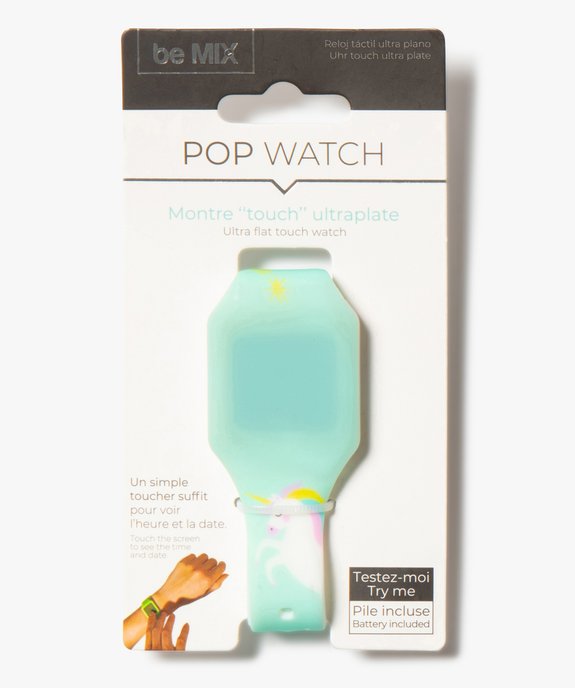 Montre enfant Touch ultra plate Pop Watch - be Mix vue1 - GEMO (ENFANT) - GEMO