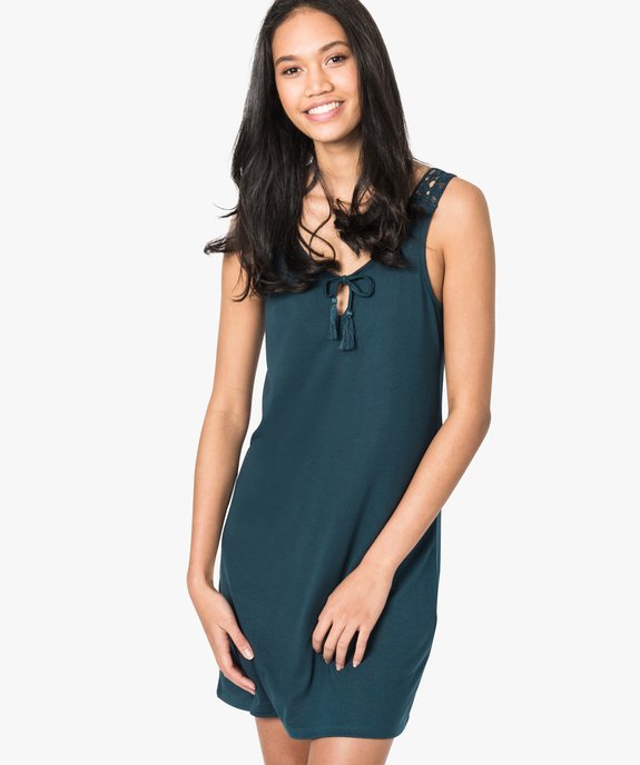 Nuisette à dos dentelle vue1 - GEMO(HOMWR FEM) - GEMO
