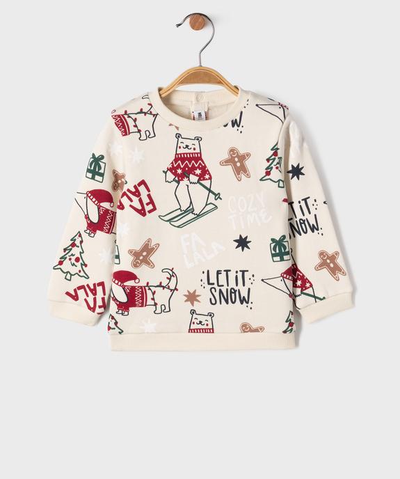 Sweat à motif spécial Noël bébé garçon vue1 - GEMO 4G BEBE - GEMO