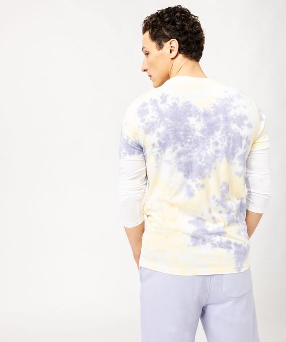 Tee-shirt manches courtes tie-and-dye à motifs homme - Smiley World vue3 - SMILEY WORLD - GEMO
