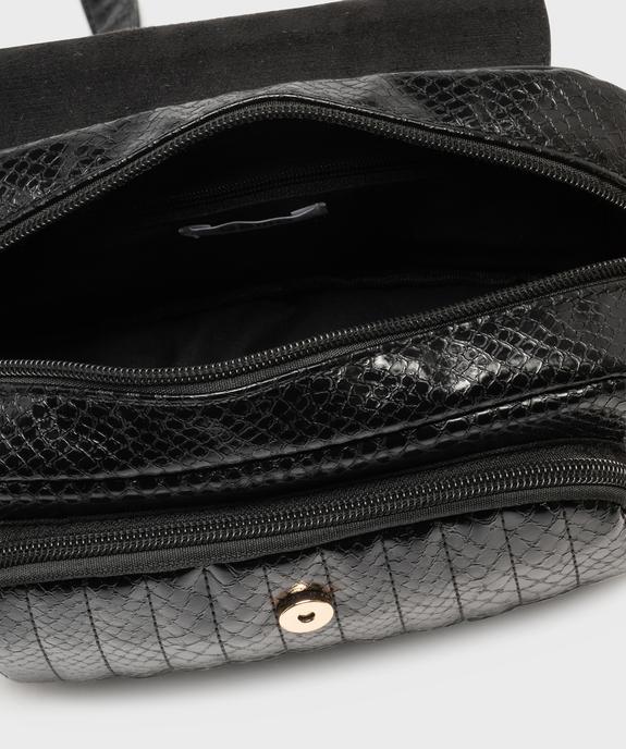 Sac à bandoulière en matière embossée femme vue3 - GEMO (ACCESS) - GEMO