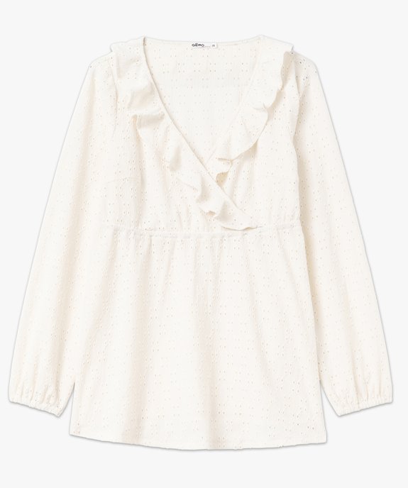 Blouse de grossesse en maille texturée et ajourée vue4 - GEMO 4G MATERN - GEMO