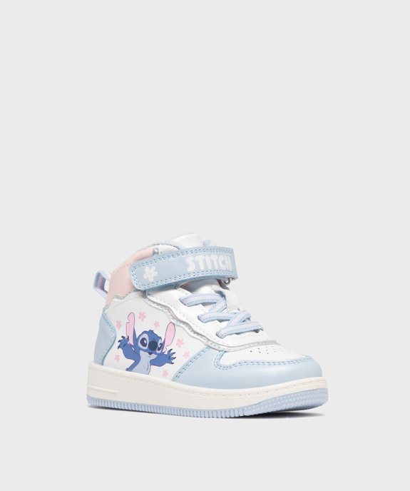 Baskets montantes à lacets et scratch fille - Stitch vue2 - LILO & STITCH - GEMO